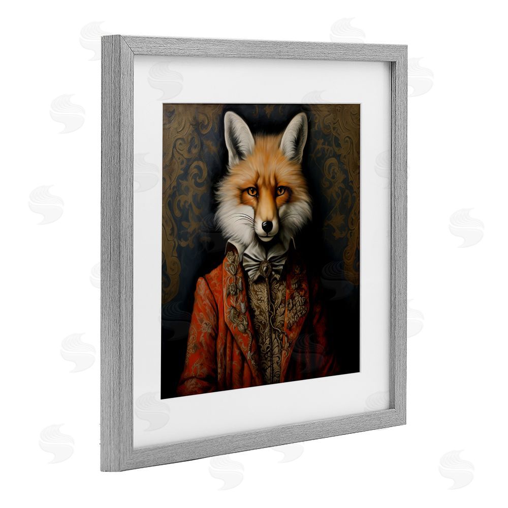 Lazar Studio Mystical Metamorphosis Fox Gray Framed Print Under Glass Wall Art