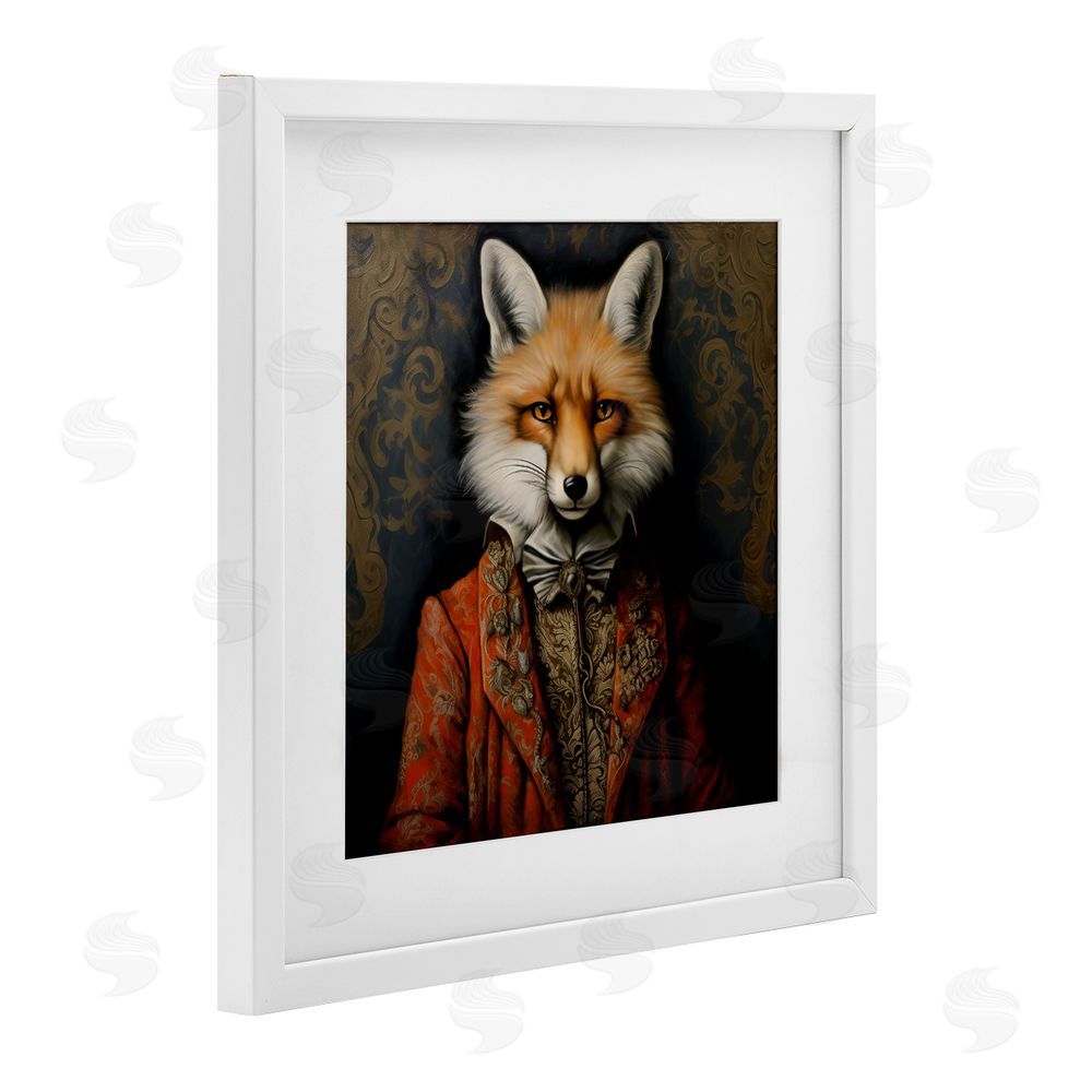 Lazar Studio Mystical Metamorphosis Fox White Framed Print Under Glass Wall Art