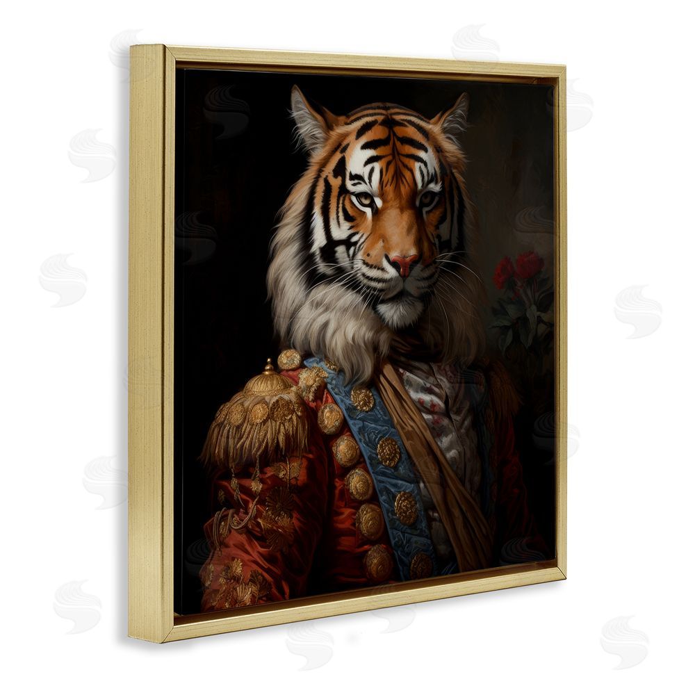 Lazar Studio Noble Tiger Transformation Gold Floating Framed Canvas Wall Art