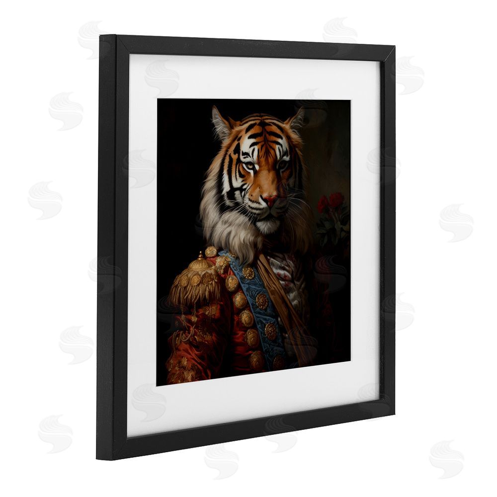 Lazar Studio Noble Tiger Transformation Black Framed Print Under Glass Wall Art