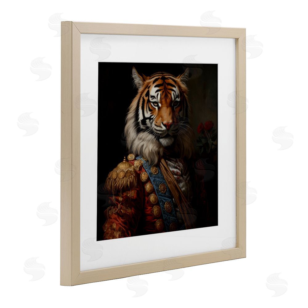 Lazar Studio Noble Tiger Transformation Brown Framed Print Under Glass Wall Art