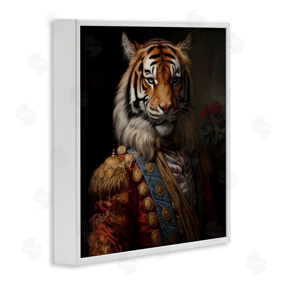 Lazar Studio Noble Tiger Transformation White Framed Giclee Wall Art