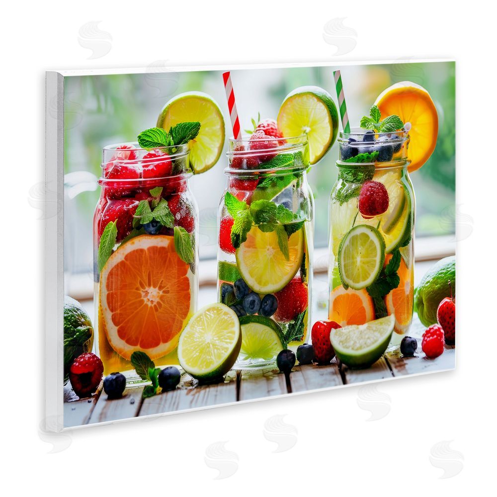 Lazar Studio Vibrant Citrus & Berry Infusion Wall Plaque Printed Art