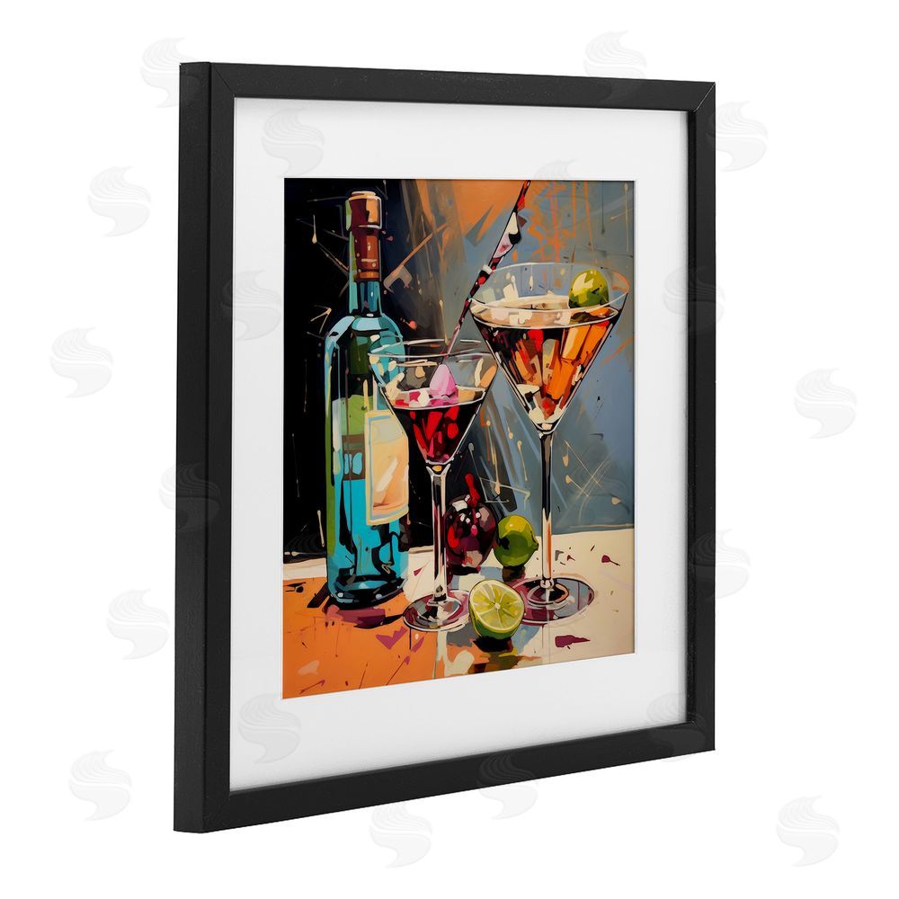 Lazar Studio Every Sip of Martini Night Black Framed Print Under Glass Wall Art