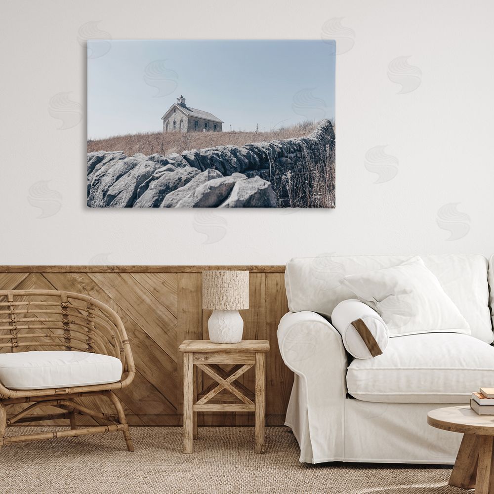Nathan Larson One Room Schoolhouse Stretched Canvas Wall Art in Room