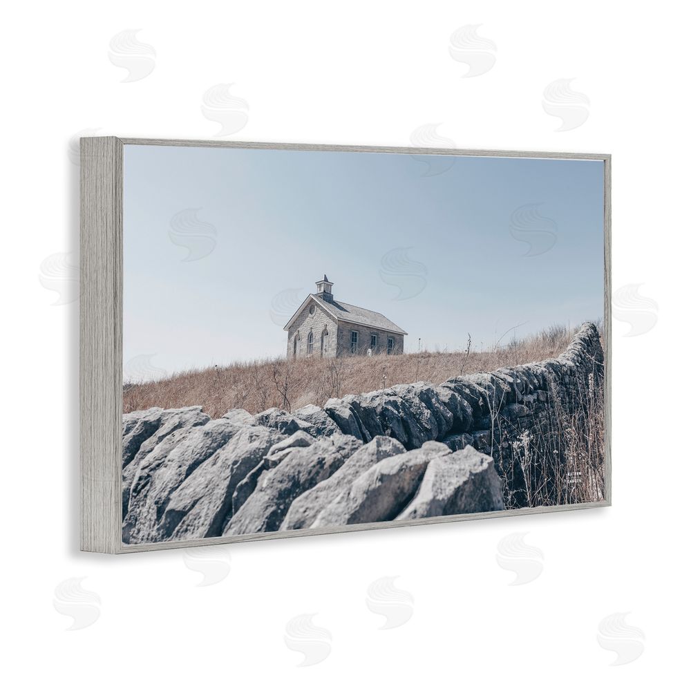 Nathan Larson One Room Schoolhouse Gray Framed Giclee Wall Art