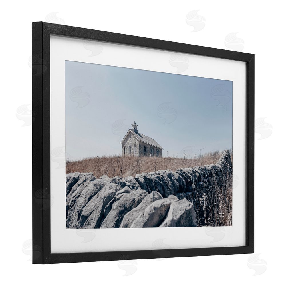Nathan Larson One Room Schoolhouse Black Framed Print Under Glass Wall Art