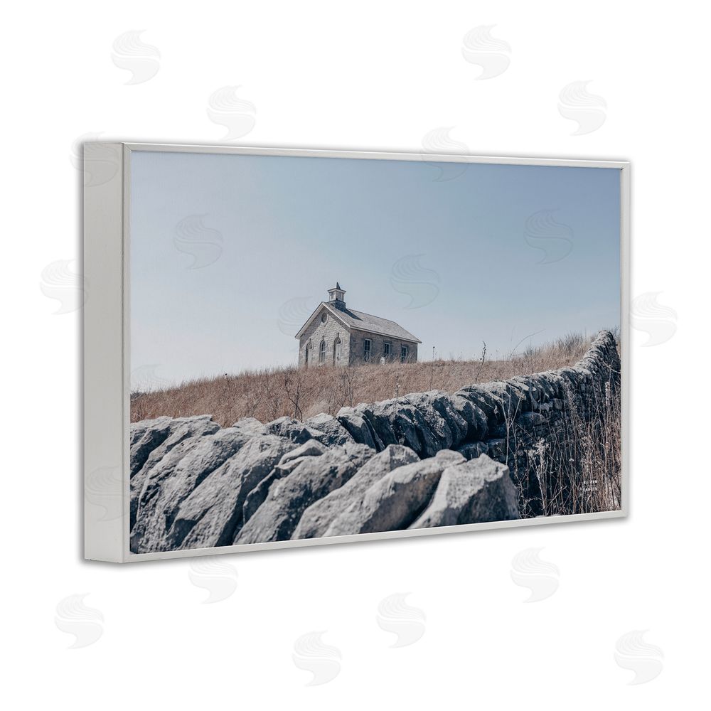 Nathan Larson One Room Schoolhouse White Framed Giclee Wall Art