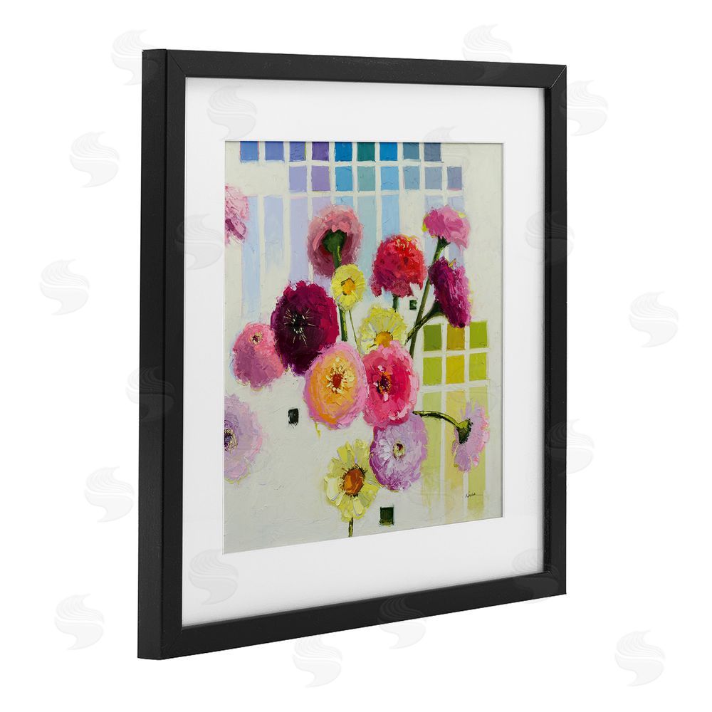 Shirley Novak Color Chart Pastel Bloom Study Black Framed Print Under Glass Wall Art