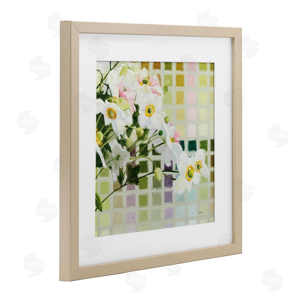 Shirley Novak Color Chart Daffodils Brown Framed Print Under Glass Wall Art