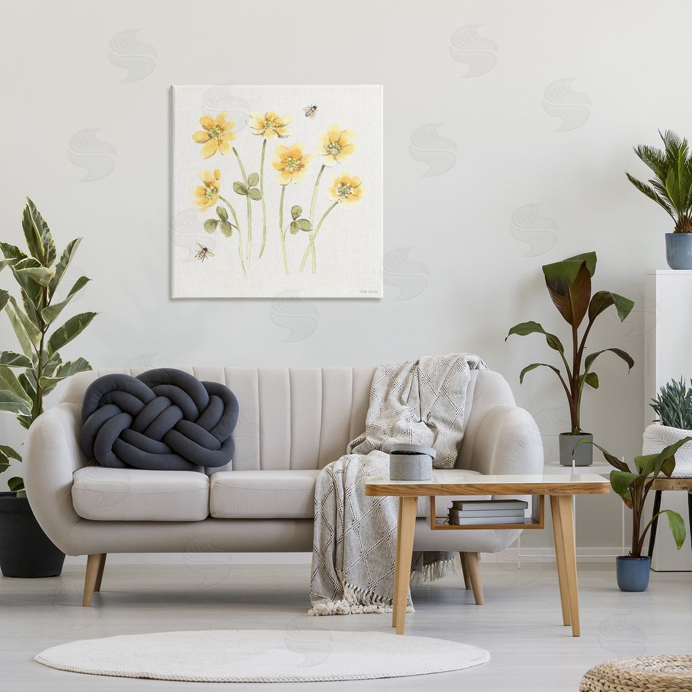 Beth Grove Sweet Honey Wildflowers Stretched Canvas on Wall