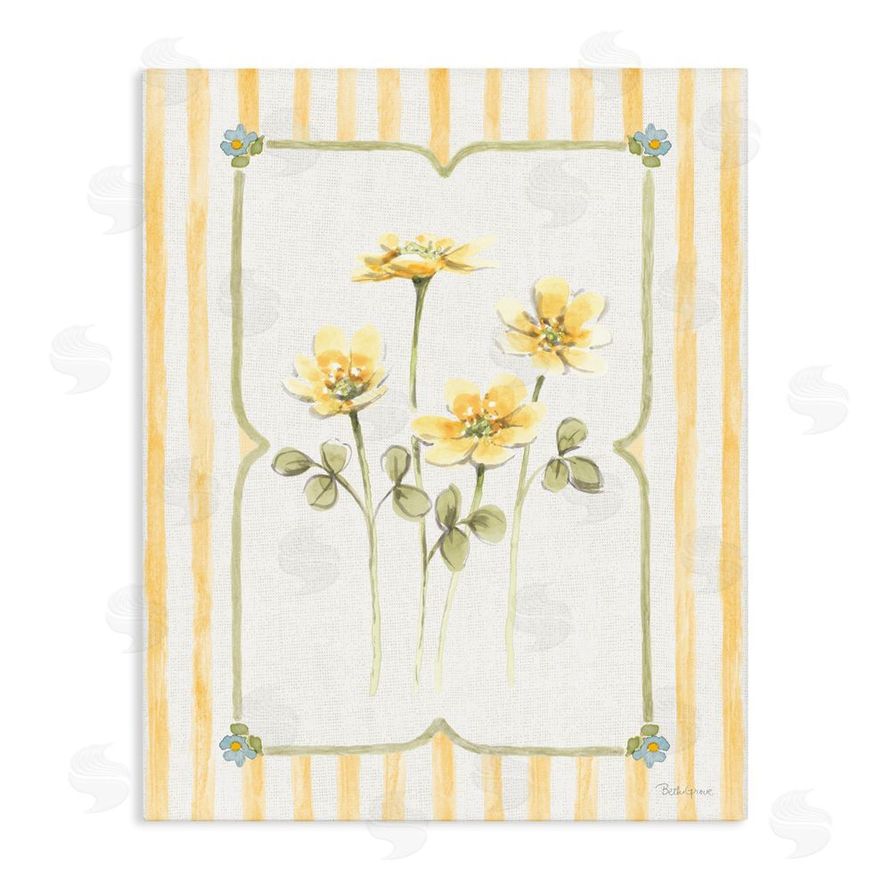 Beth Grove Sweet Honey Florals Stretched Canvas Wall Art Print