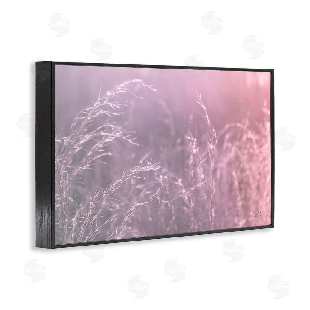 Nathan Larson Pink Meadow at Dawn Black Framed Giclee Wall Art
