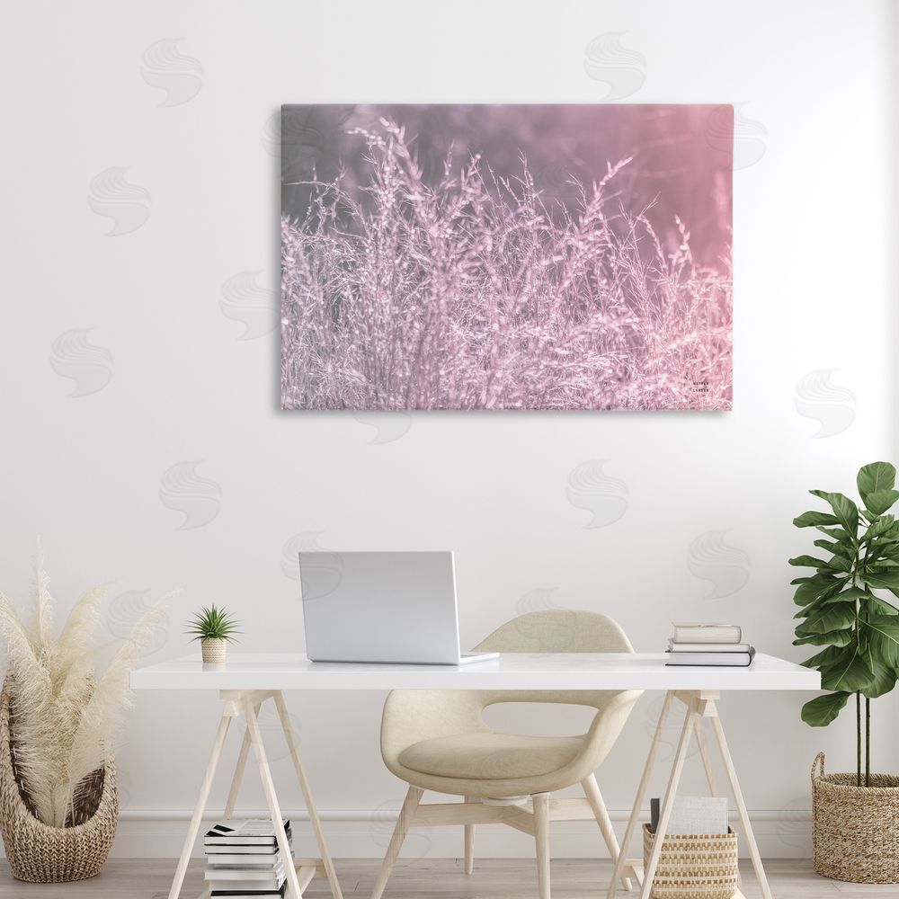 Nathan Larson Pink Morning Gentle Meadow Stretched Canvas Wall Art in Room