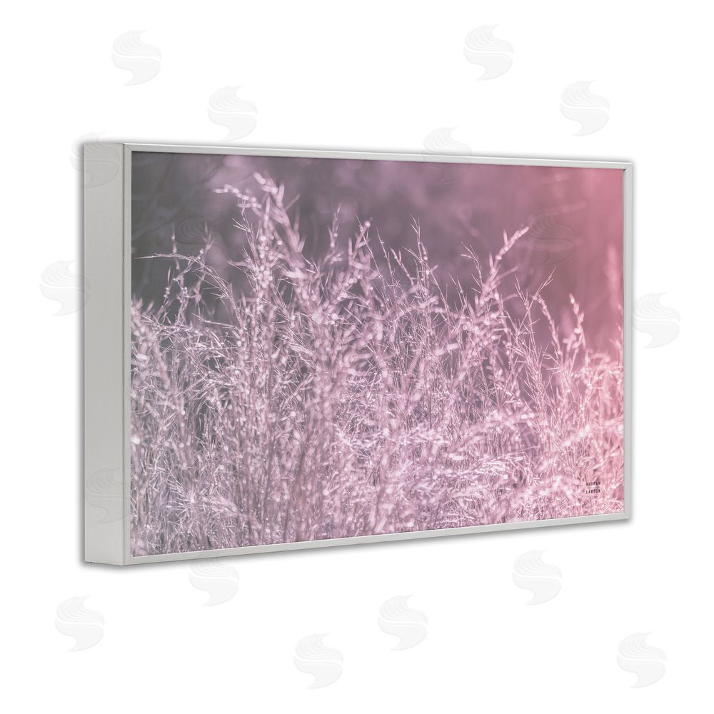 Nathan Larson Pink Morning Gentle Meadow White Framed Giclee Wall Art