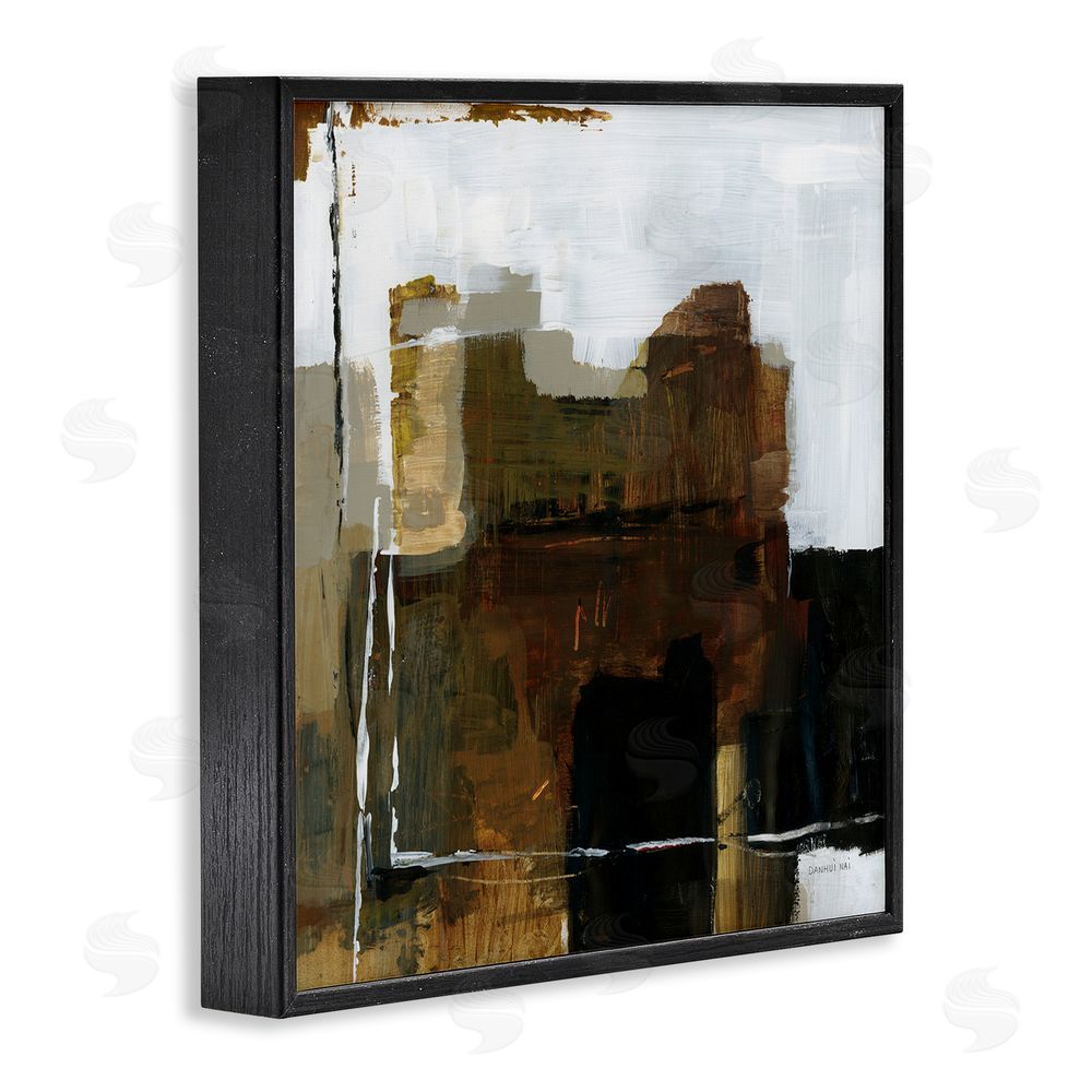 Danhui Nai Natural Abstract Earth Tones Black Framed Giclee Wall Art