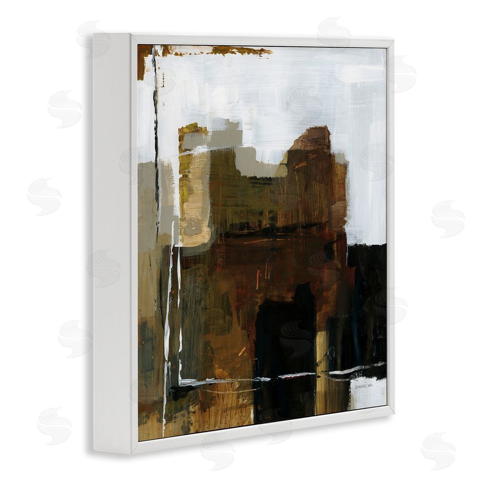 Danhui Nai Natural Abstract Earth Tones White Framed Giclee Wall Art