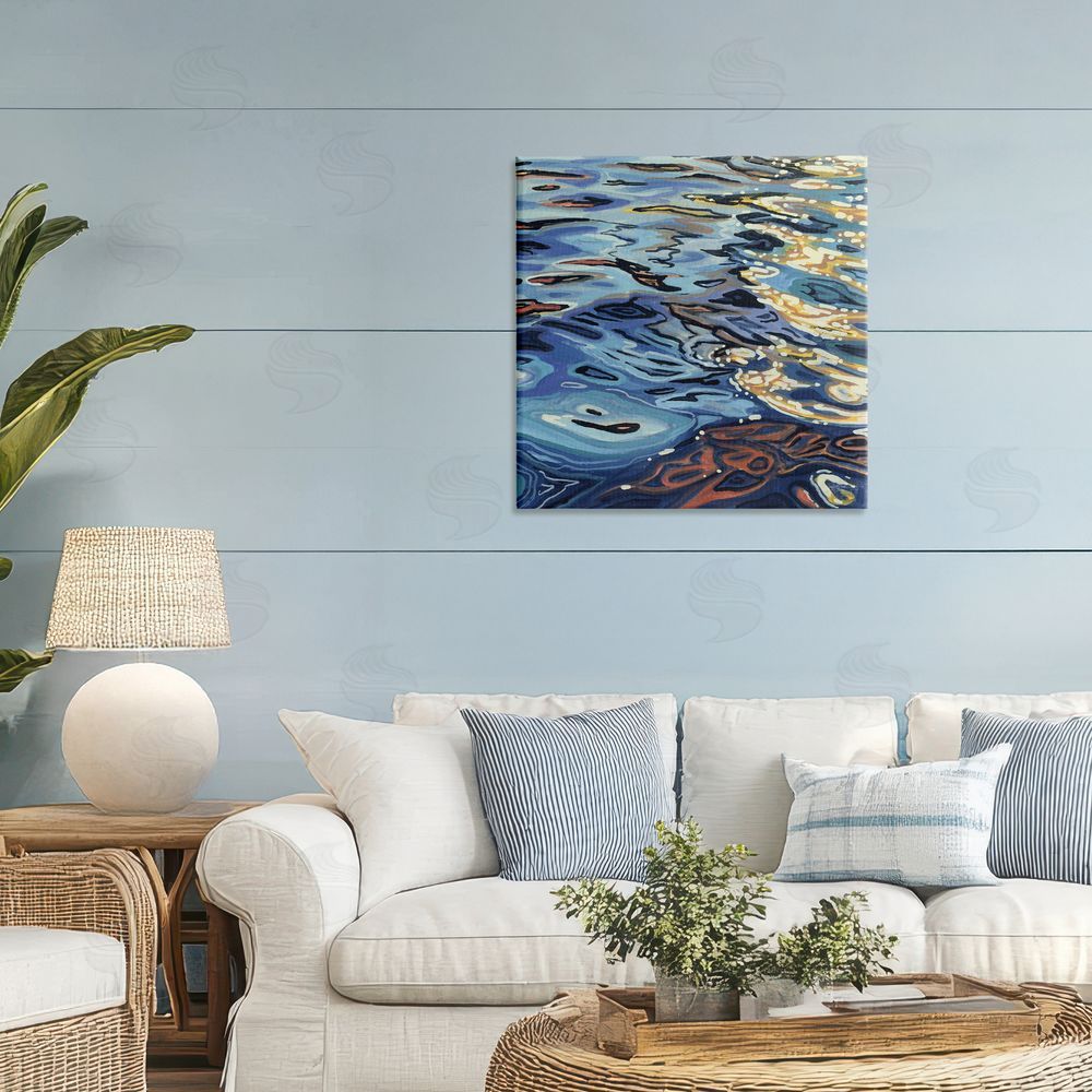 Kate Jarvik Birch Sunrise on Rippling Water Stretched Canvas on Wall