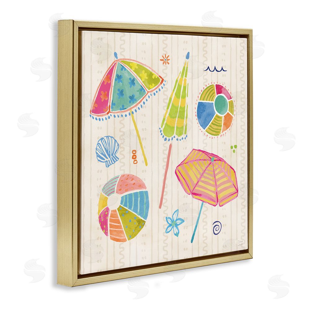 Dina June Fine In The Sunshine Gold Floating Framed Canvas Wall Art