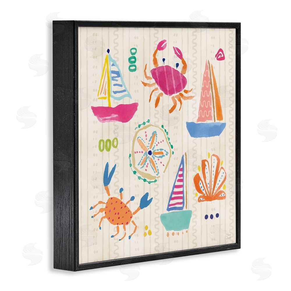 Dina June Nautical Fine In The Sunshine Black Framed Giclee Wall Art