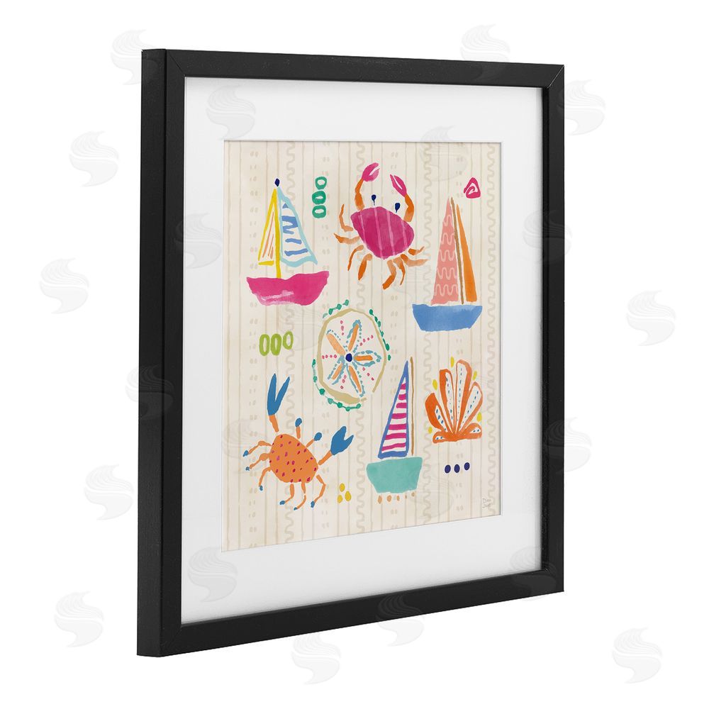 Dina June Nautical Fine In The Sunshine Black Framed Print Under Glass Wall Art