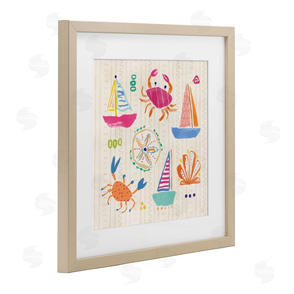Dina June Nautical Fine In The Sunshine Brown Framed Print Under Glass Wall Art