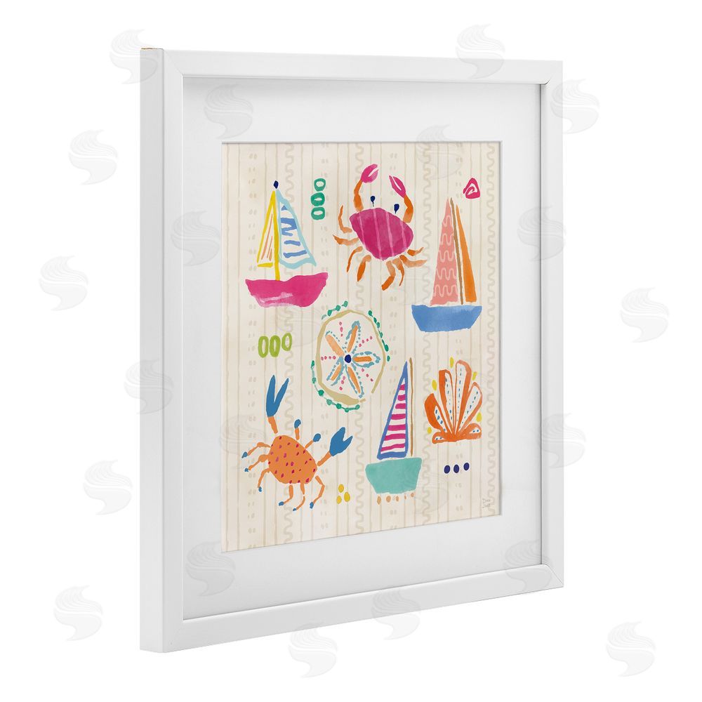 Dina June Nautical Fine In The Sunshine White Framed Print Under Glass Wall Art