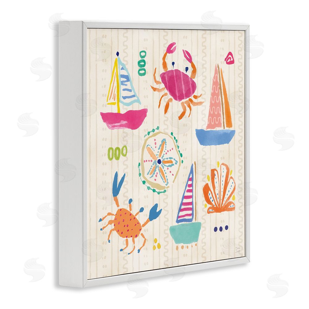 Dina June Nautical Fine In The Sunshine White Framed Giclee Wall Art
