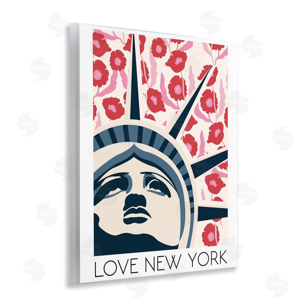 Wild Apple Groovy Florals Love New York Wall Plaque Printed Art