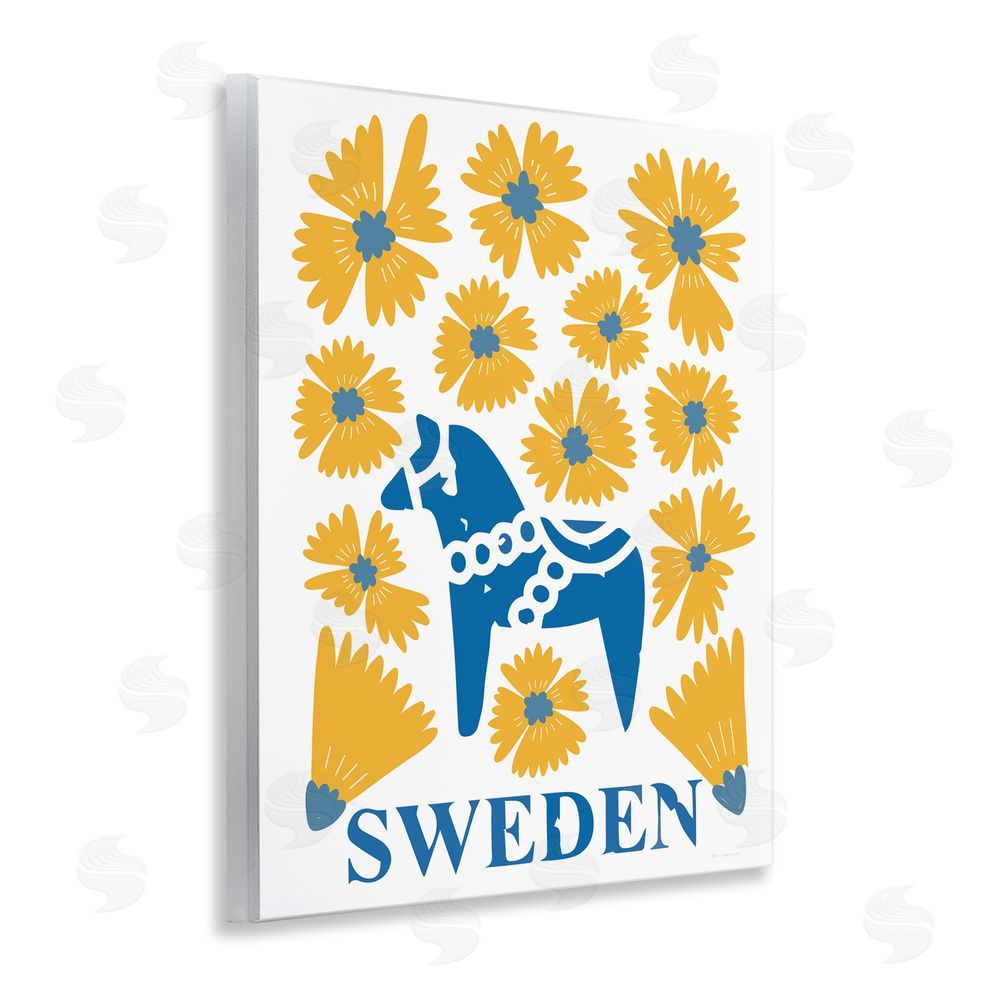 Omar Escalante Swedish Folk Flowers Wall Plaque Art Print