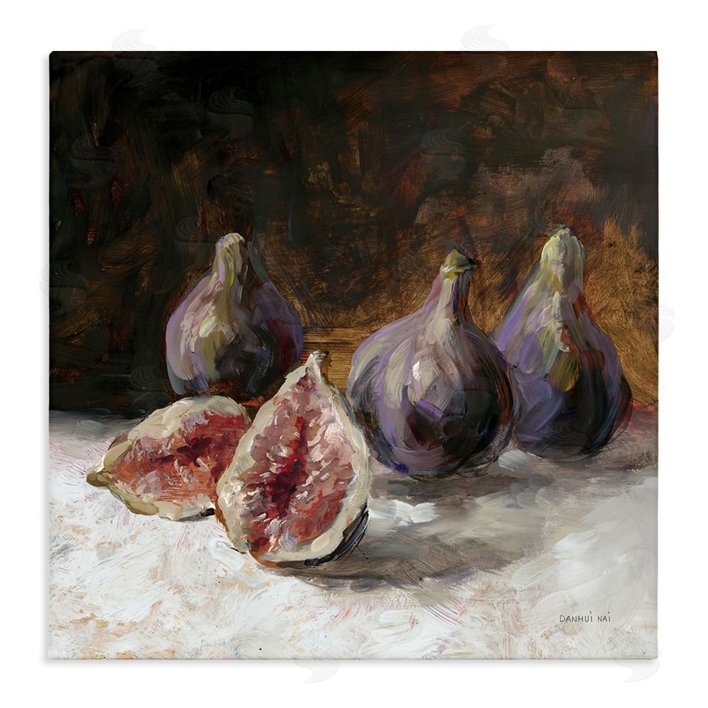 Danhui Nai Rustic Fig Still Life Stretched Canvas Wall Art