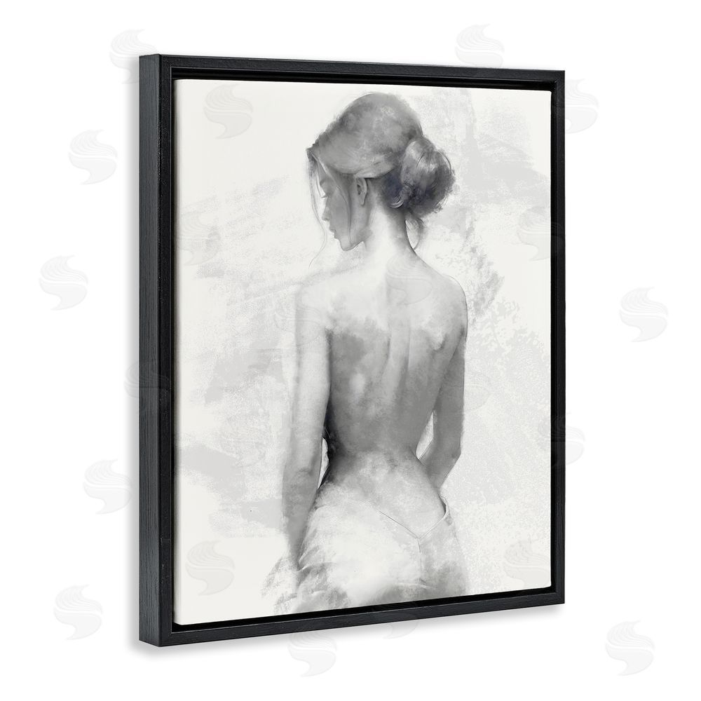 Kim Allen Mine Elegant Figure Black Floating Frame Canvas Wall Art Print