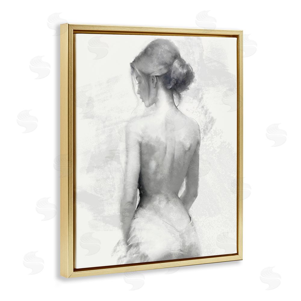 Kim Allen Mine Elegant Figure Gold Floating Frame Canvas Wall Art Print