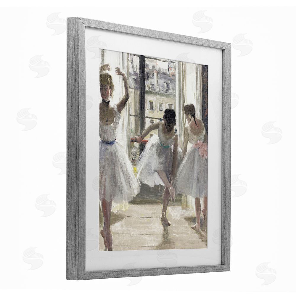 Leah Straatsma Ballet Class In Practice Gray Framed Print Under Glass Wall Art