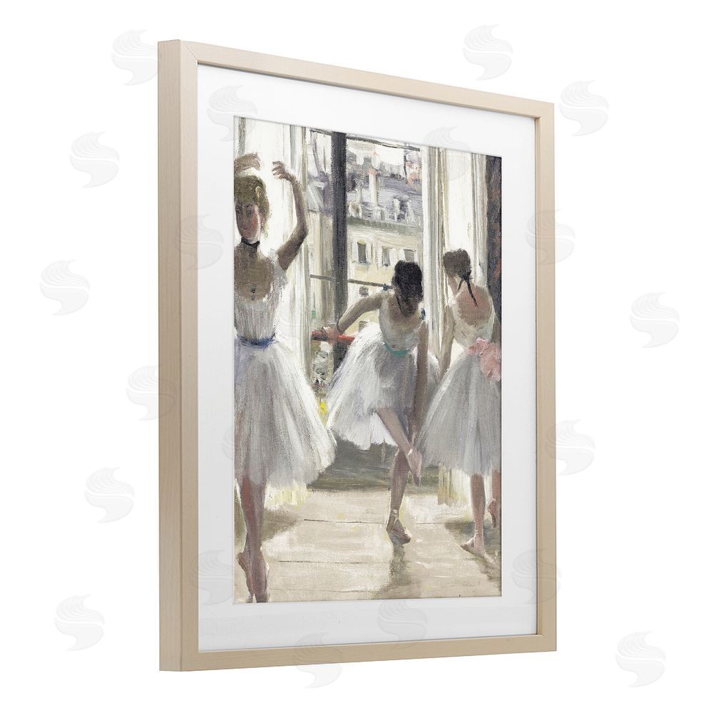 Leah Straatsma Ballet Class In Practice Brown Framed Print Under Glass Wall Art