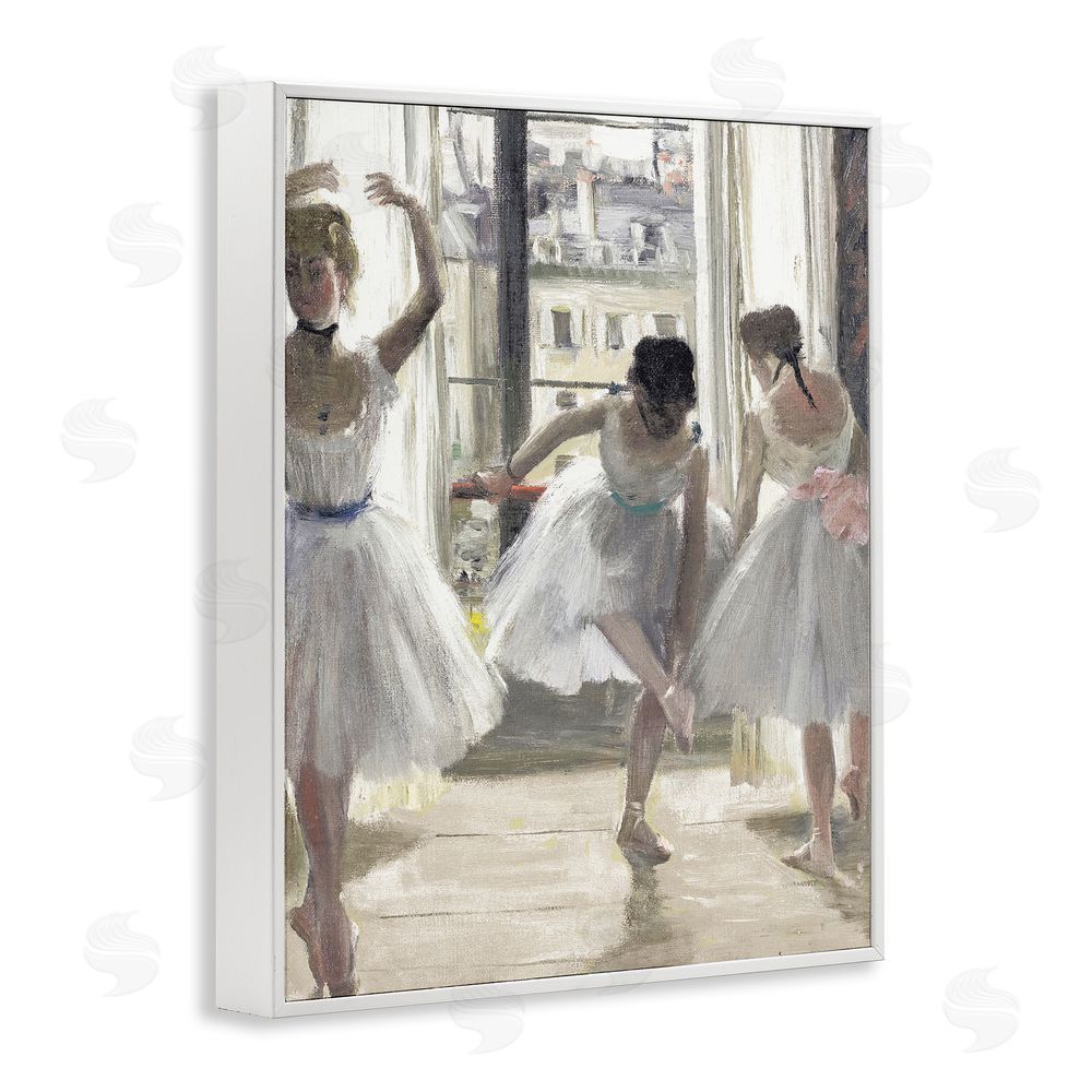 Leah Straatsma Ballet Class In Practice White Framed Giclee Wall Art Print