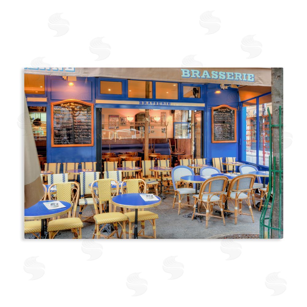 Alan Blaustein Parisian Brasserie Terrace Stretched Canvas Wall Art Print