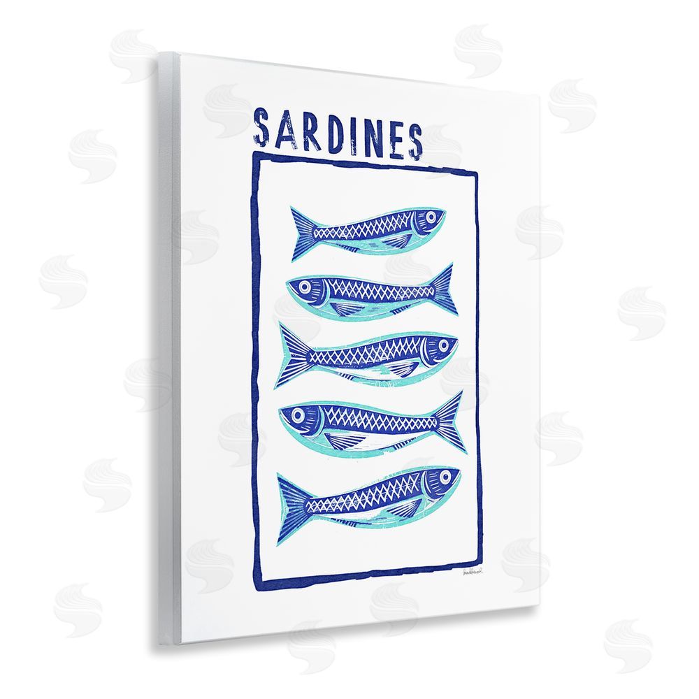 Amanda Greenwood Blocked Sardines Pattern Wall Plaque Printed Art