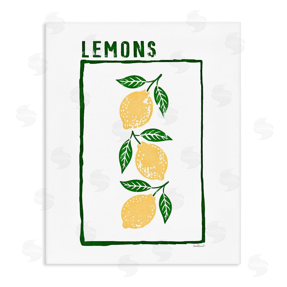 Amanda Greenwood Tasty Summer Lemons Canvas Wall Art Print