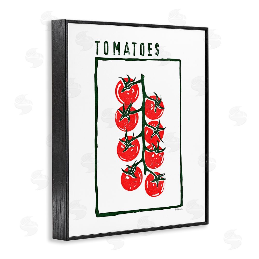Amanda Greenwood Ripe Tomatoes Cluster Black Framed Giclee Wall Art Print
