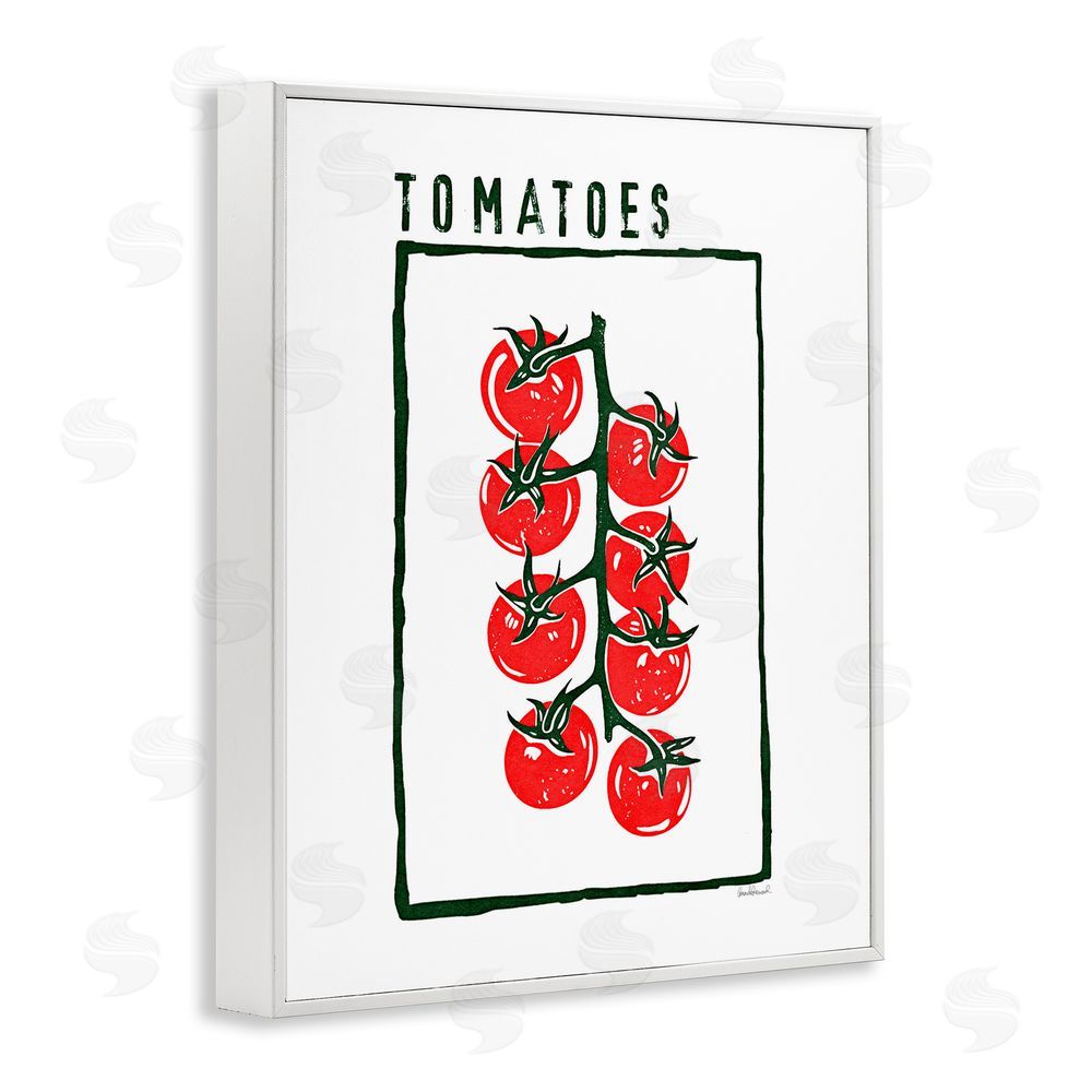Amanda Greenwood Ripe Tomatoes Cluster White Framed Giclee Wall Art Print