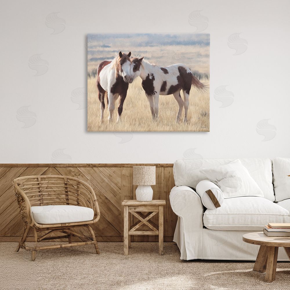 Lori Deiter A Mother's Equine Love Stretched Canvas Wall Art in Room