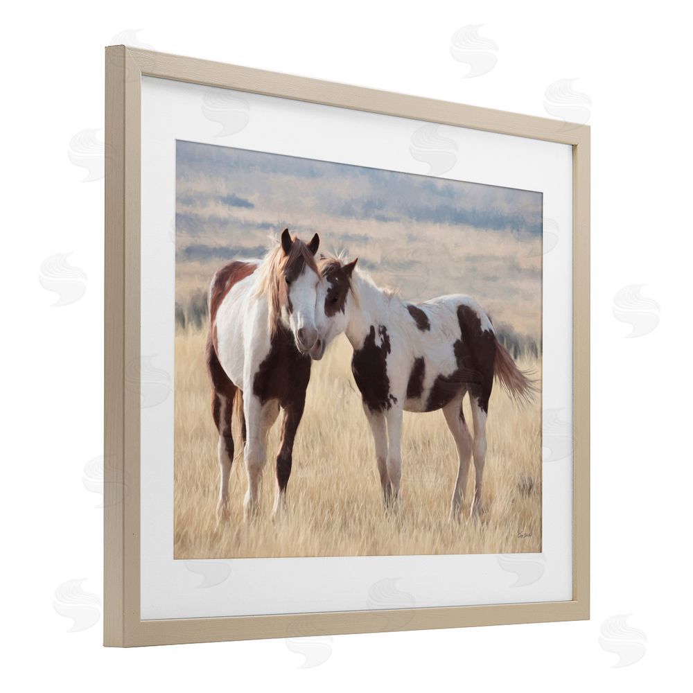 Lori Deiter A Mother's Equine Love Brown Framed Print Under Glass Wall Art