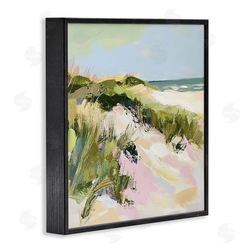 Heidi Kuntz Pastel Coastal Dunes at Sunrise Black Framed Giclee Wall Art