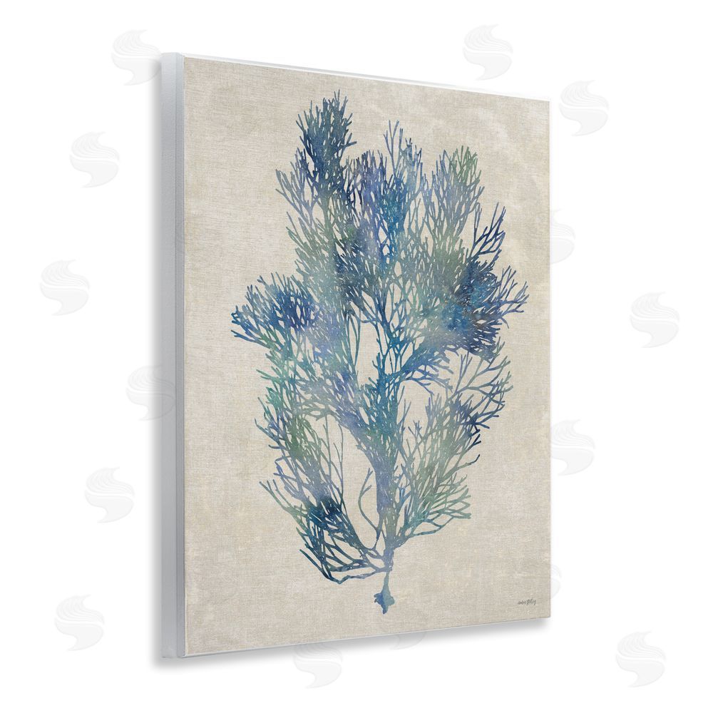 Amber Sterling Misty Blue Coral Study Wall Plaque Home Decor Art Print