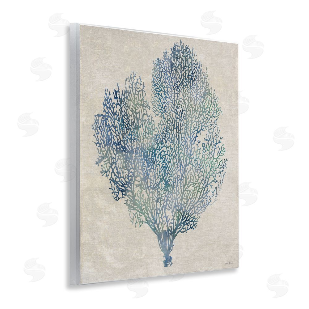 Amber Sterling Fan Coral in Blue & Green Wall Plaque Home Decor Art Print