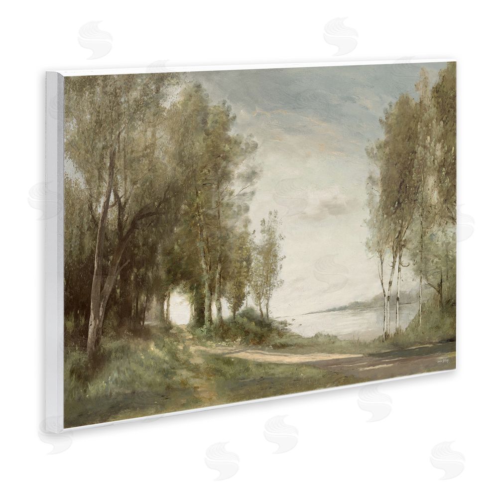 Amber Sterling Tranquil Lakeside Path Wall Plaque Printed Art