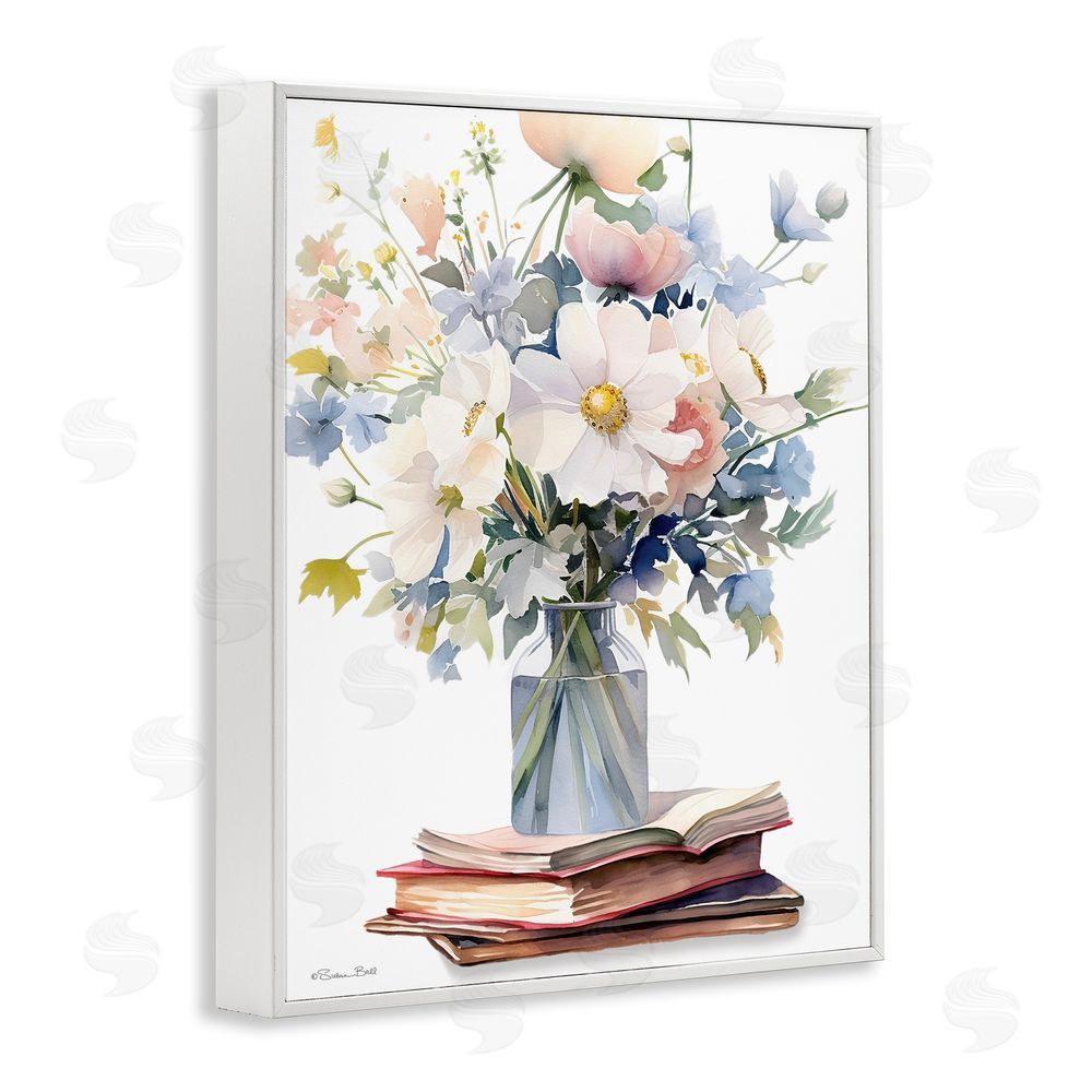 Susan Ball A Story In Bloom White Framed Giclee Wall Art Print