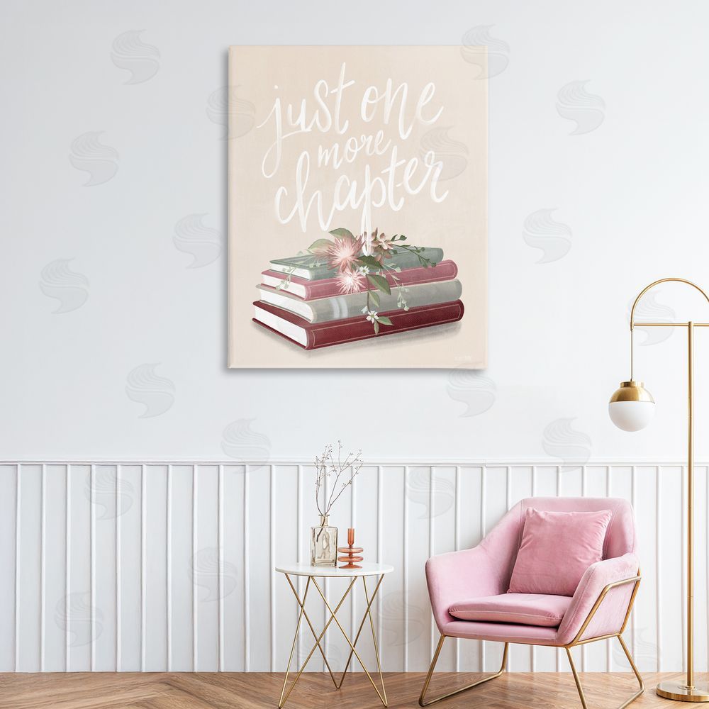 House Fenway One More Chapter on Beige Stretched Canvas Wall Art in Room