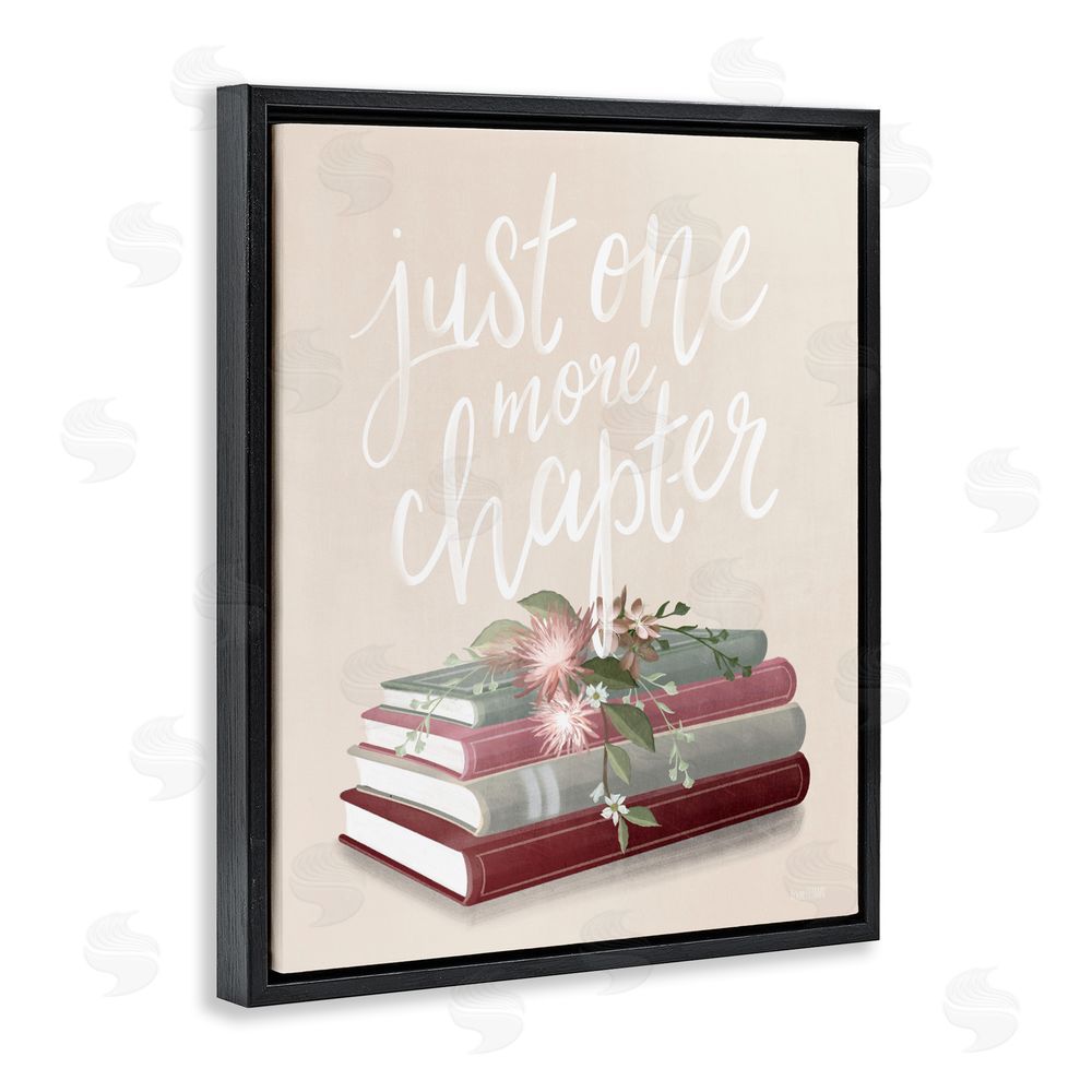 House Fenway One More Chapter on Beige Black Floating Framed Canvas Wall Art